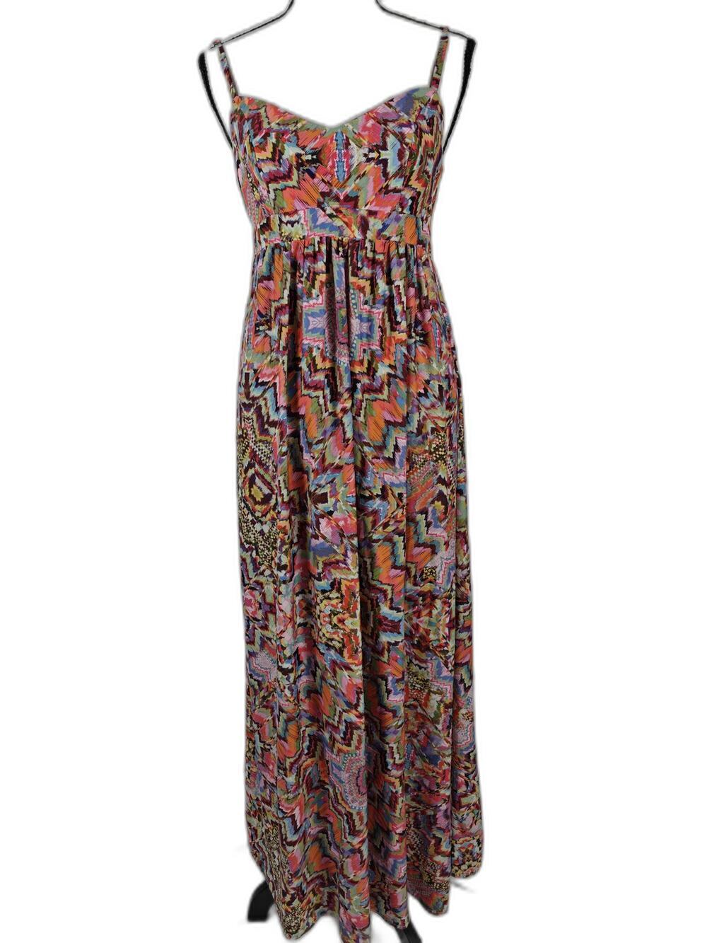 Women’s Felicity & Coco Maxi Dress Multicolor Abstract Print Size S